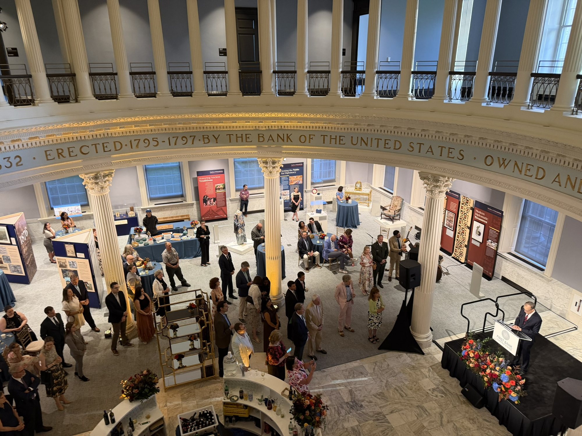 A reception in the restored rotunda